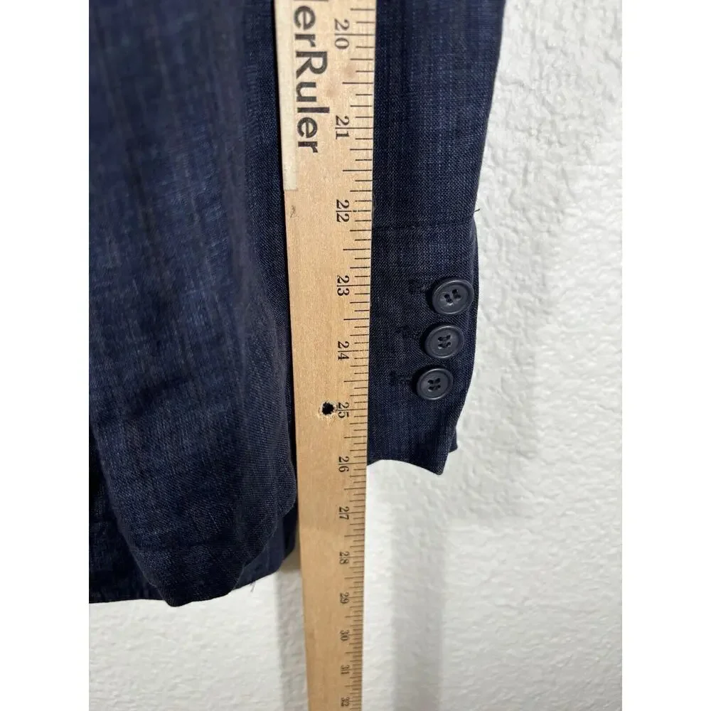 Martin Gordon Sports Coat Blazer Mens Size XL‎ Linen Blue Faint Stripes